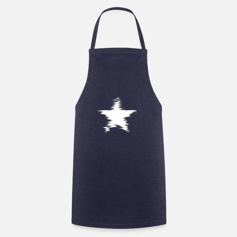 Weißer Stern verwischter Look coole Geschenkidee - Kochschürze - Navy
