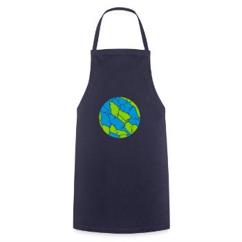 Colorful Ball Cracks Pattern - Cooking Apron - navy - Front - AI Model Male 185 dark (185cm)