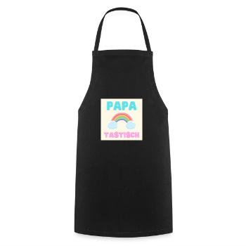papatastic - Version arc-en-ciel (arc-en-ciel) - Tablier de cuisine - noir - Devant - AI Model Male 185 dark (185cm)