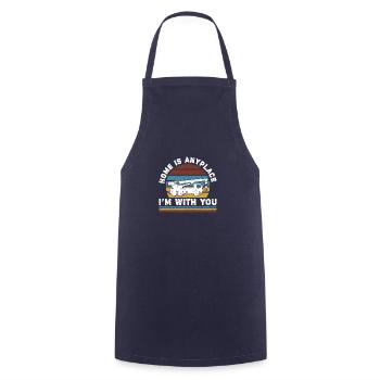Home is anyplace with you! - Cooking Apron - navy - Front - AI Model Male 185 dark (185cm)