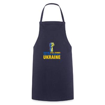 i still stand with ukraine - Cooking Apron - navy - Front - AI Model Male 185 dark (185cm)