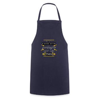 My Favourite Granddaughter Got Me This - Cooking Apron - navy - Front - AI Model Male 185 dark (185cm)