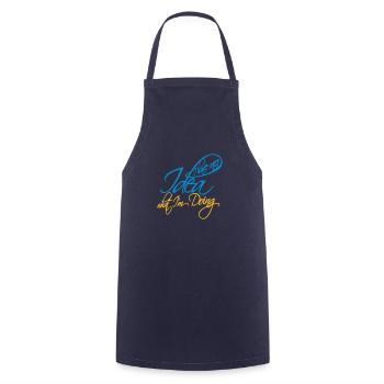 I Have No Idea - Cooking Apron - navy - Front - AI Model Male 185 dark (185cm)