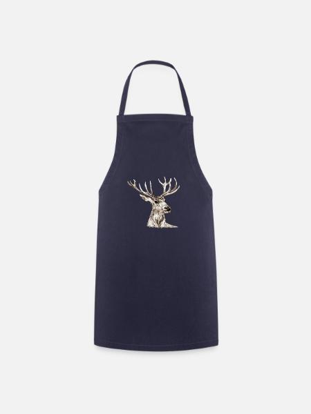 Hirsch - Kochschürze - Navy
