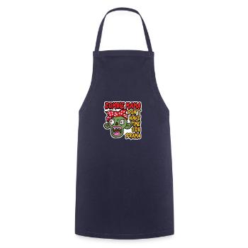 Halloween Zombie Mom Has No Time for Drama - Cooking Apron - navy - Front - AI Model Male 185 dark (185cm)