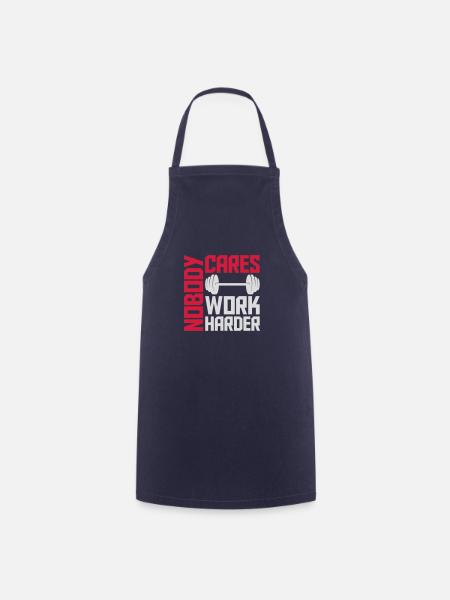 nobody cares work harder - Kochschürze - Navy