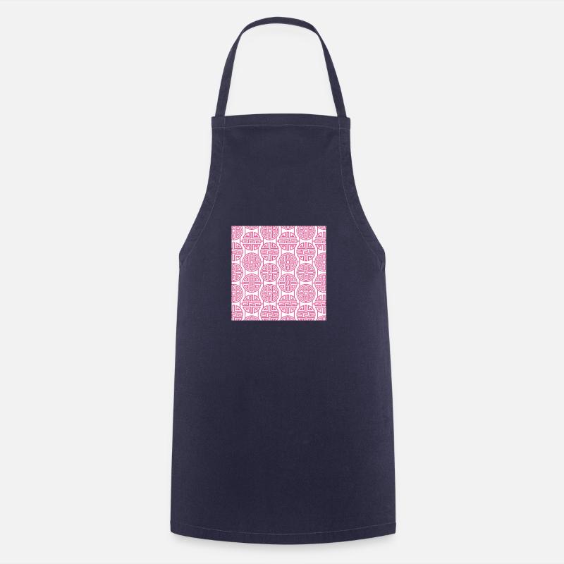 Chinese pattern - Cooking Apron - navy