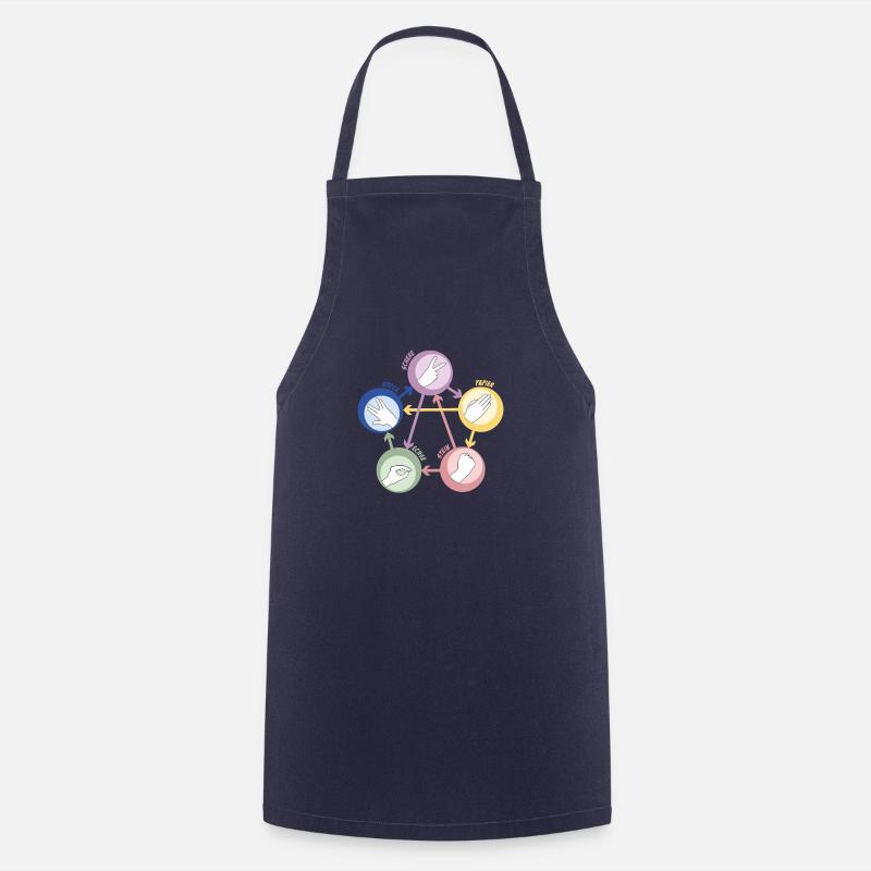 Ciseaux de Pierre Spock - Big Bang - Tablier de cuisine - marine