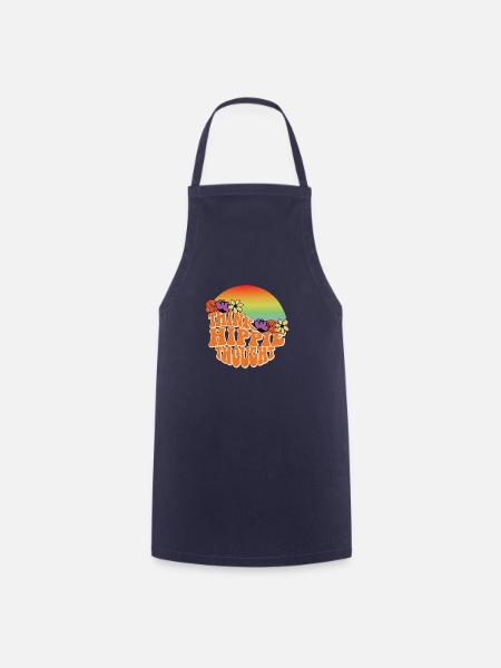 Hippie Regenbogen - Kochschürze - Navy