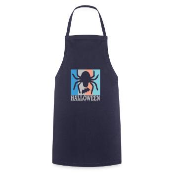 Halloween T-Shirt - Cooking Apron - navy - Front - AI Model Male 185 dark (185cm)