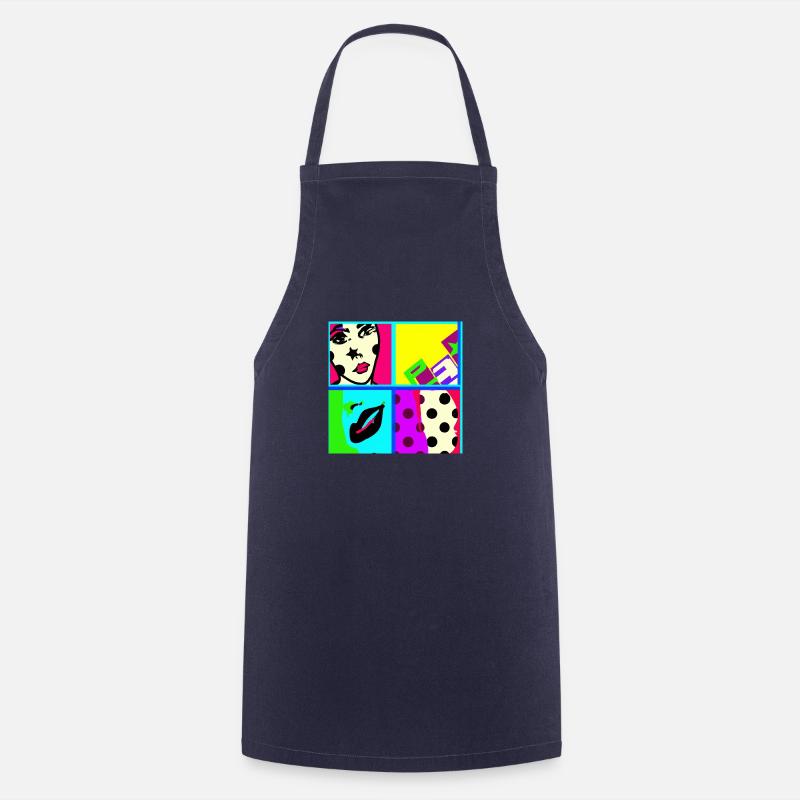 Pop art - Kochschürze - Navy