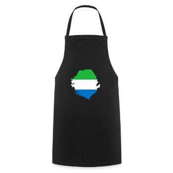 Sierra Leone flag - Kochschürze - Schwarz - Vorne - AI Model Male 185 dark (185cm)