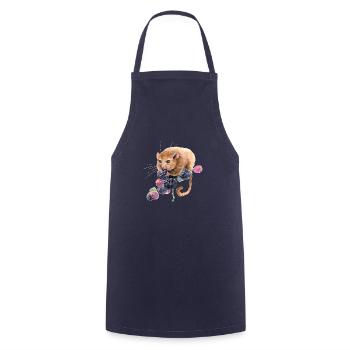 Hazel dormouse - Cooking Apron - navy - Front - AI Model Male 185 dark (185cm)