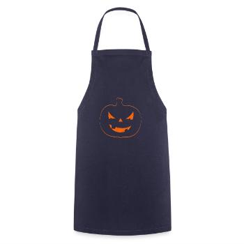 Pumpkin Design - Cooking Apron - navy - Front - AI Model Male 185 dark (185cm)
