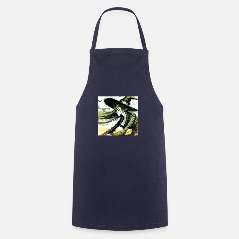 Dessin de sorcière - Tablier de cuisine - marine