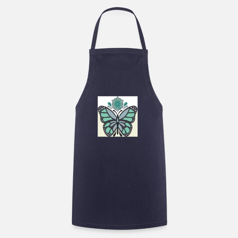 papillon - Tablier de cuisine - marine