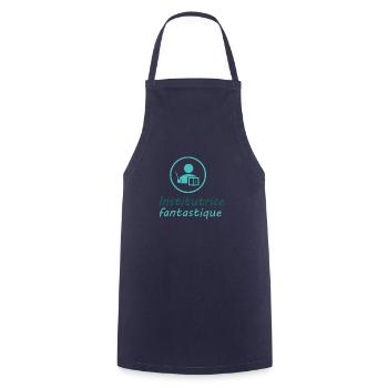 Tshirt femme Institutrice fantastique - Tablier de cuisine - marine - Devant - AI Model Male 185 dark (185cm)
