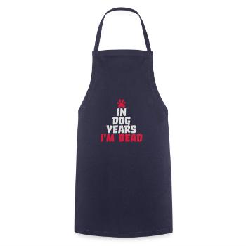 in dog years Dead - Cooking Apron - navy - Front - AI Model Male 185 dark (185cm)