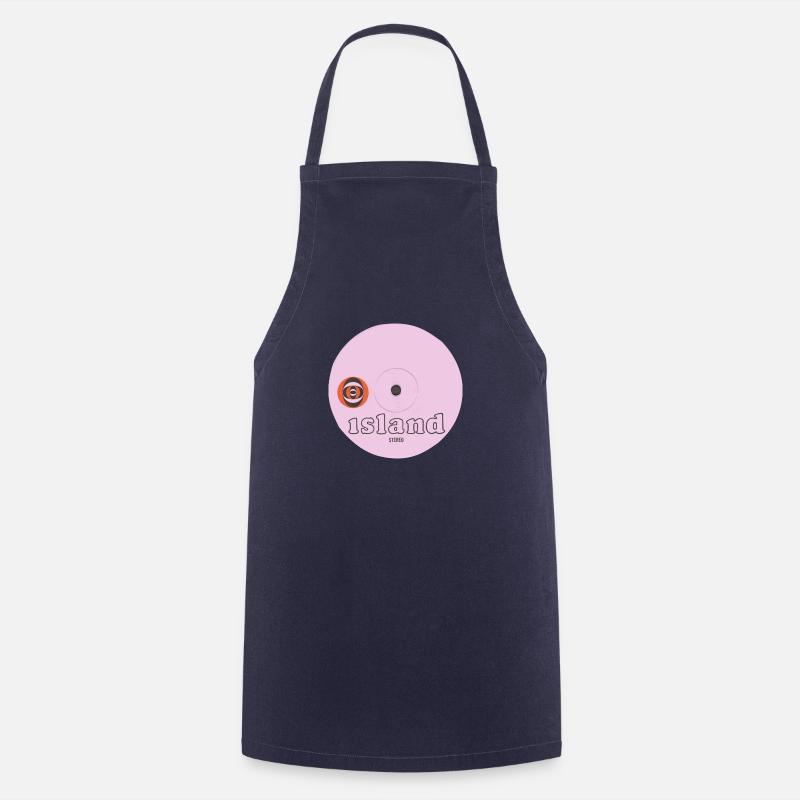 Iceland pink label1 - Cooking Apron - navy