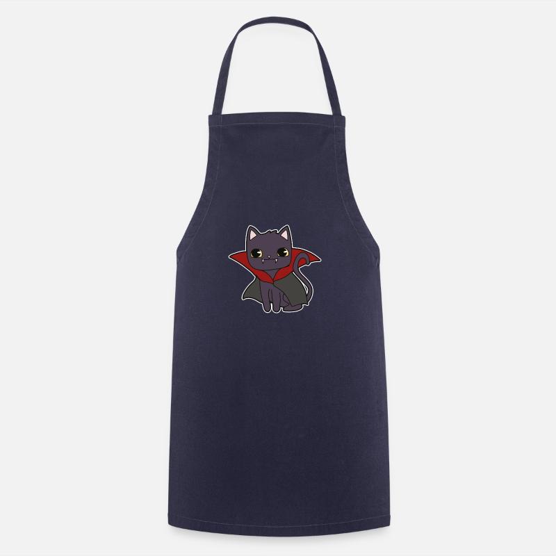 Vampire chat - Tablier de cuisine - marine