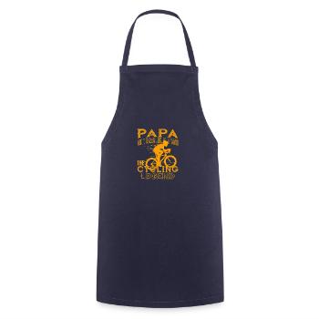 Papa The Man The Myth The Cycling Legend Cool - Tablier de cuisine - marine - Devant - AI Model Male 185 dark (185cm)