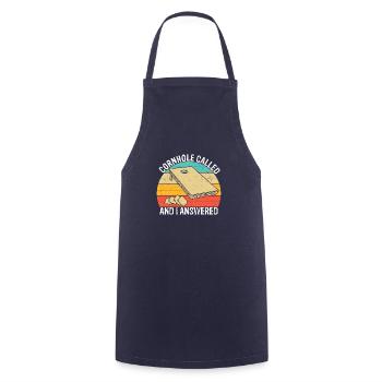 Cornhole Player Meilleur partenaire pour la vie Cornhole - Tablier de cuisine - marine - Devant - AI Model Male 185 dark (185cm)