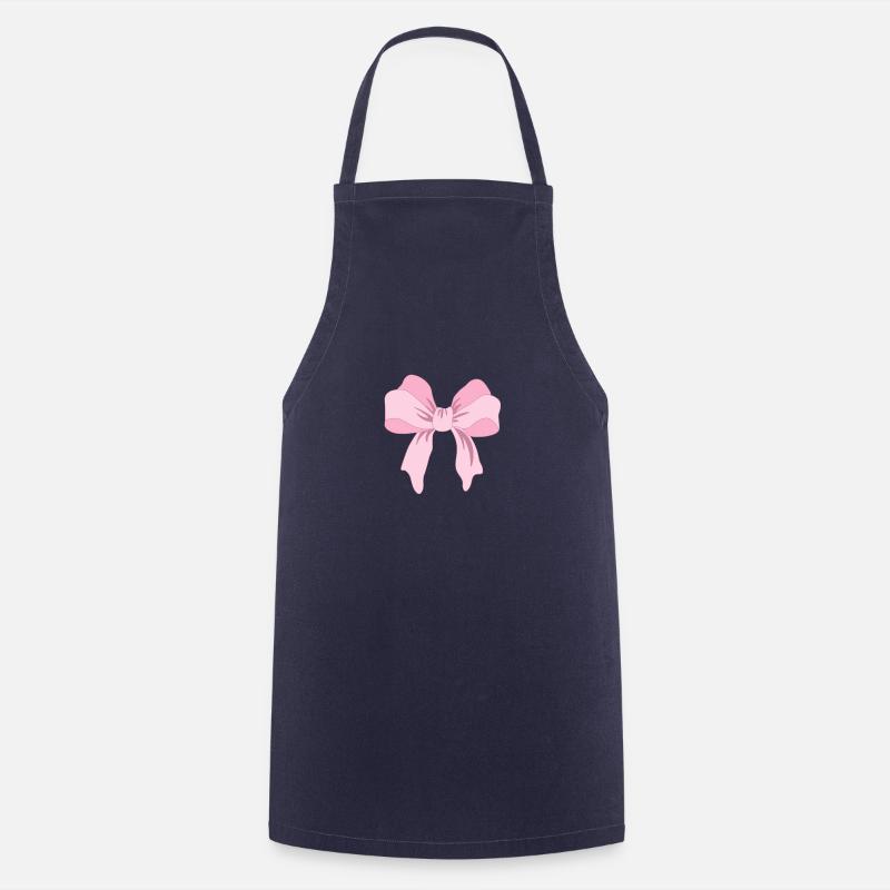 ruban rose idée cadeau de Noël - Tablier de cuisine - marine
