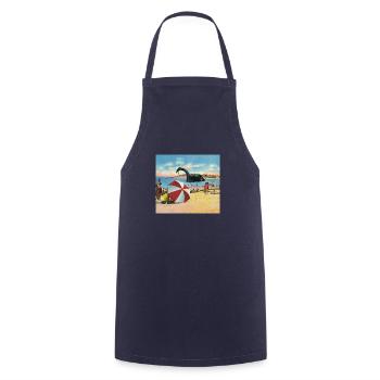 Dinosaurier im Meer - Kochschürze - Navy - Vorne - AI Model Male 185 dark (185cm)