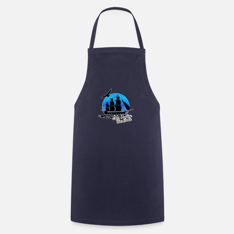 Live Under the Sails - clean - Cooking Apron - navy