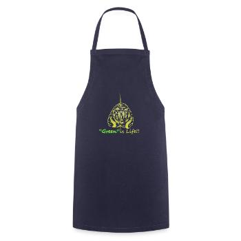 The leaf is life - Cooking Apron - navy - Front - AI Model Male 185 dark (185cm)