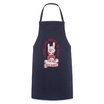 Vive le Rock 'n' Roll - Tablier de cuisine - marine - Devant - AI Model Male 185 dark (185cm)