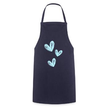 Love blue - Kochschürze - Navy - Vorne - AI Model Male 185 dark (185cm)
