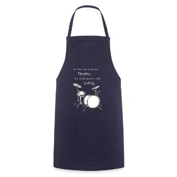 Inspirational Christian Message - Cooking Apron - navy - Front - AI Model Male 185 dark (185cm)