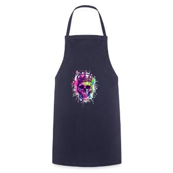 Couronne de crâne de roi - Tablier de cuisine - marine - Devant - AI Model Male 185 dark (185cm)