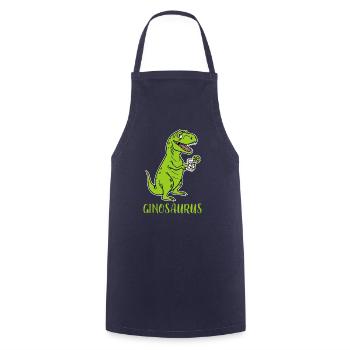 Ginosaurus - funny Trex Dino with gin - Cooking Apron - navy - Front - AI Model Male 185 dark (185cm)