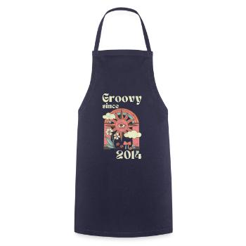 Groovy since 2014 with retro graphics - Cooking Apron - navy - Front - AI Model Male 185 dark (185cm)