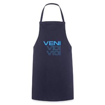 Veni, Vidi & Vici - Kochschürze - Navy - Vorne - AI Model Male 185 dark (185cm)