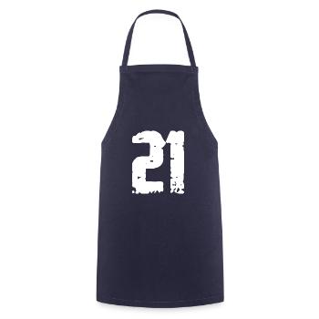 21 Nombre Vintage - Tablier de cuisine - marine - Devant - AI Model Male 185 dark (185cm)