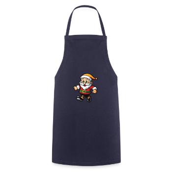 De Strip van de Kerstman - Keukenschort - navy - Voor - AI Model Male 185 dark (185cm)