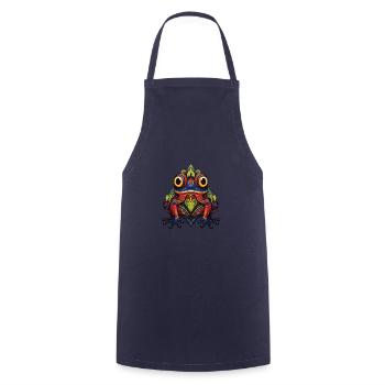 Frosch Porträt - Kochschürze - Navy - Vorne - AI Model Male 185 dark (185cm)