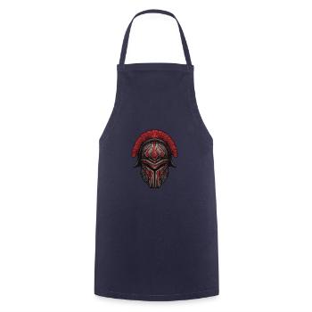 Spartan Warrior Sparta Helmet - Cooking Apron - navy - Front - AI Model Male 185 dark (185cm)