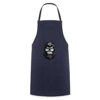 Gorilla Head Portrait Cool - Cooking Apron - navy - Front - AI Model Male 185 dark (185cm)