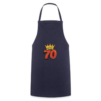 70 Number Jersey Crown - Cooking Apron - navy - Front - AI Model Male 185 dark (185cm)