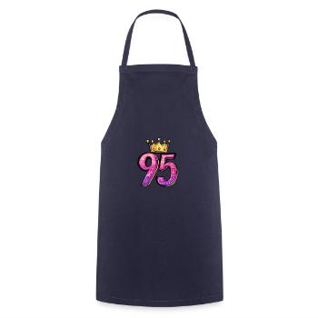 95 Numéro Jersey Couronne - Tablier de cuisine - marine - Devant - AI Model Male 185 dark (185cm)