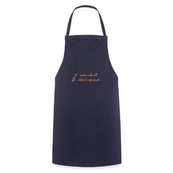 made with all natural ingredients - Cooking Apron - navy - Front - AI Model Male 185 dark (185cm)
