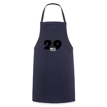 Bretagne / Breton / Bretonne / BZH / Breizh - Tablier de cuisine - marine - Devant - AI Model Male 185 dark (185cm)