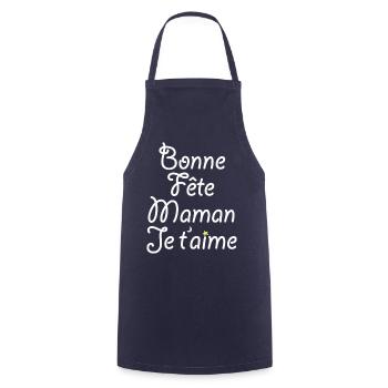 Bonne fête Maman Je t'aime - Tablier de cuisine - marine - Devant - AI Model Male 185 dark (185cm)