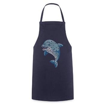 VSP Bubble Dolphin - Cooking Apron - navy - Front - AI Model Male 185 dark (185cm)