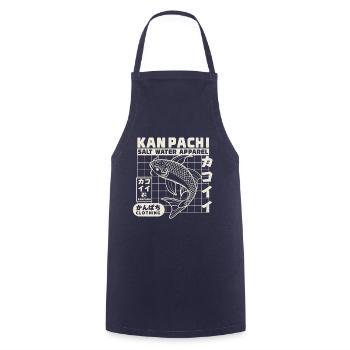 Kanpachi Salzwasser Apparel in Weiss - Kochschürze - Navy - Vorne - AI Model Male 185 dark (185cm)
