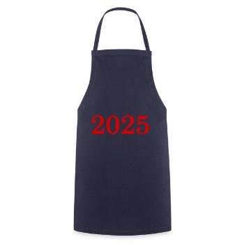 2025 New Year's Eve New Year red - Cooking Apron - navy - Front - AI Model Male 185 dark (185cm)